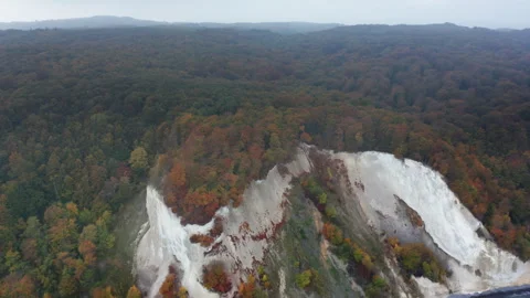 View of the Chalk Cliffs at Moens Klint in Denmark Stock Footage 245482794