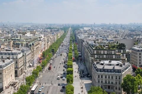 View of the Champs Elysees. Stock Photos