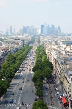 View of the Champs Elysees. Stock Photos