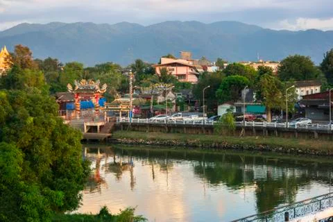 View to Chanthaburi River Stock Photos