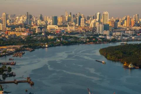 View of the Chao Phraya River Stock Photos
