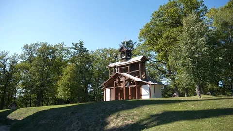 View of the chapel on Marianska mountain in Levoca city in Slovakia 库存影片 116503036