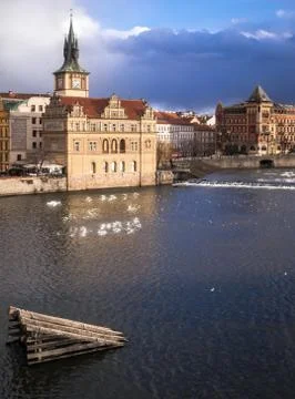 View from The Charles Bridge Stock Photos