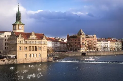View from The Charles Bridge Stock Photos