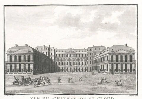 View of the Chateau de St. Cloud taken on the side of the entrance of Pari... Stock-Fotos