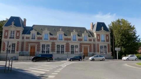 View of Chateau du Marche in Chalons en Champagne, France Stock Footage 153321257