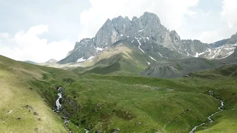 View on chaukhi mountains Stock Footage 139717655