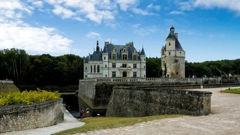 View of the Chenonceau castle Stock Photos