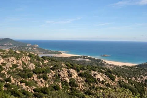 View of Chia beach Stock Photos