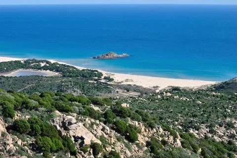 View of Chia beach Stock Photos