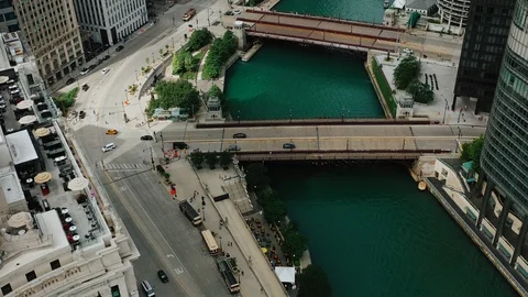 View of Chicago from a height Stock Footage 114669227