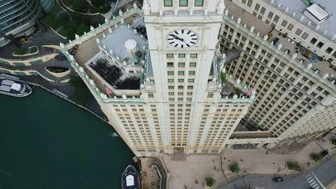 View of Chicago from a height Stock Footage 114670958