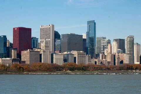 View of Chicago skyline Stock Photos