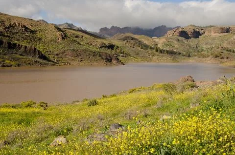 View of the Chira dam. Stock Photos