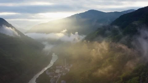 View of Chishui valley in the morning Stock Footage 252193302