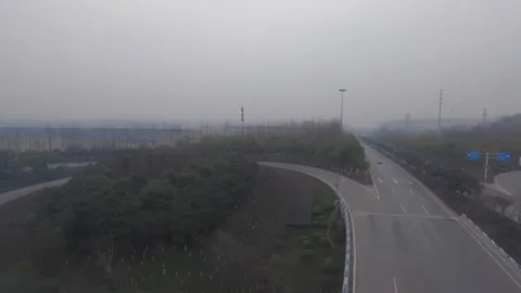 View of Chongqing suburbs in winter Video stock 145895427