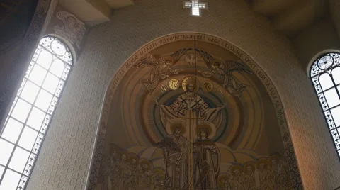 View of the church inside Stock Footage 63000180