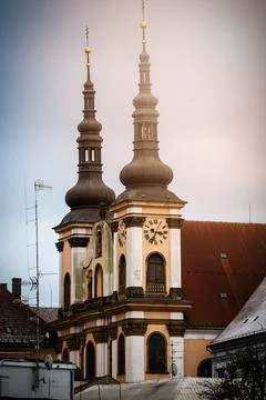 View of Church of Our Lady of the Snows - Kostel Panny Marie Snezne - in the Stock Photos
