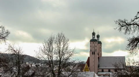 View on the Church of Wemding Video stock 61154642