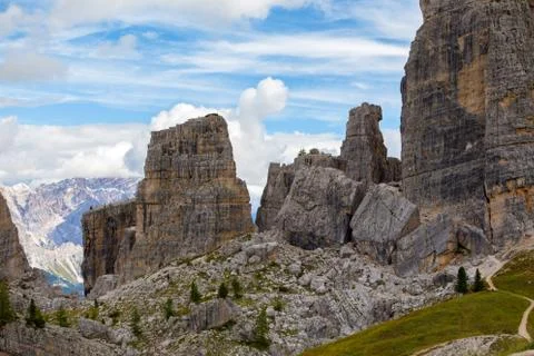 View of  Cinque Torri Stock Photos