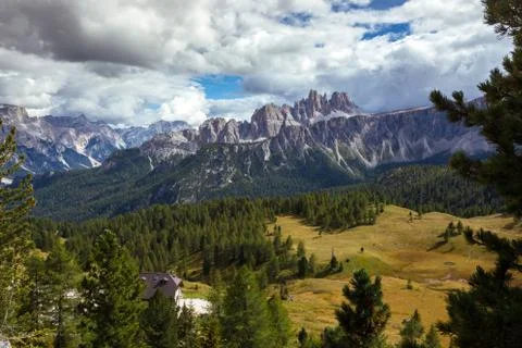 View of  Cinque Torri Stock Photos