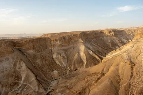 View from the Cistern of Masada to the West Stock Photos