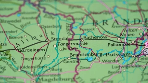 View of cities in Germany on a world map 4K Stock Footage 300656641