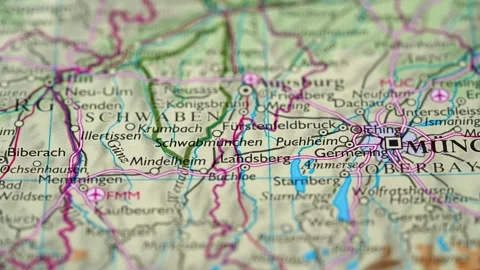 View of cities in Germany on a world map 4K Stock Footage 300656644