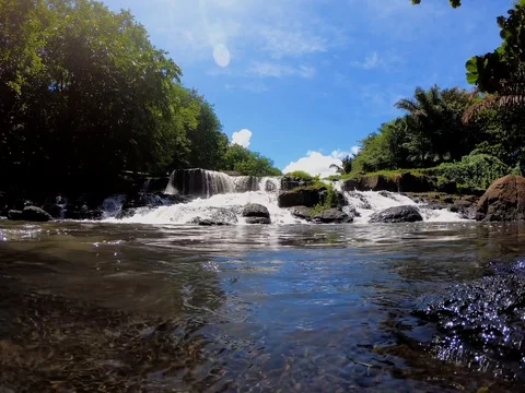 View of Citron Waterfall (Cascade Citron) Video stock 104314451