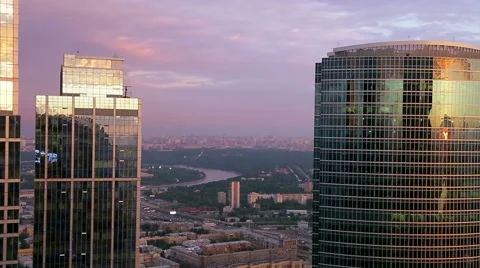 View of the city from above Stock Footage 50406649