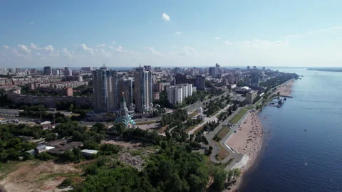 View of the city from above Stock Footage 218213555
