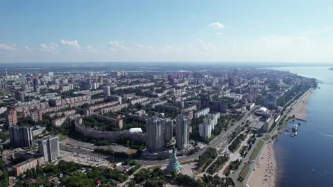 View of the city from above Stock Footage 219594212