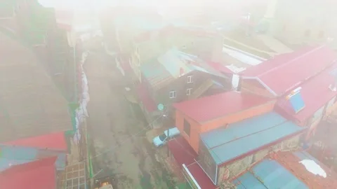 A view of a city from above Stock Footage 272788723