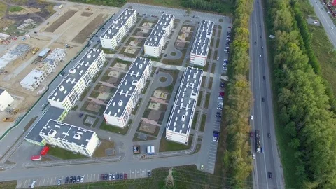 View of the city. Aerial shooting Vídeo Stock 71490174