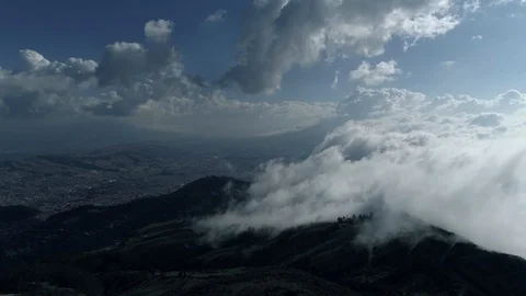 View of the city and mountains. Stock Footage 89850609