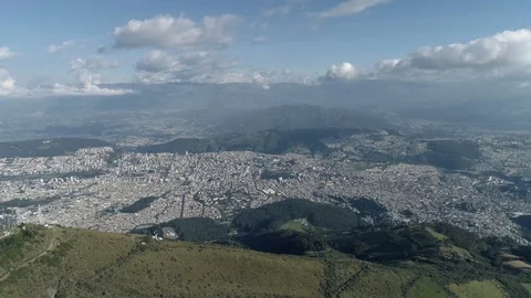 View of the city and mountains. Stock Footage 89850707