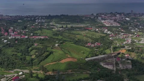 View of the city of Batumi from Mount Sameba, Adjara, Georgia Video stock 151484044
