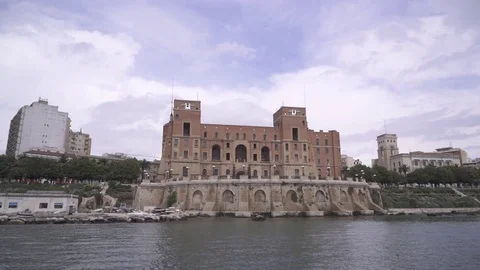 View of the city from the boat Stock Footage 72618887