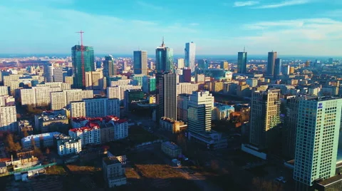 View On City Buildings or Skyscraper Stock Footage 64484801