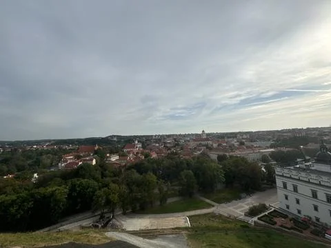 View of the city center from the castle in Vilnius, Lithuania, 12-09-2024 Foto stock