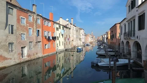 View of the city of Chioggia Stock Footage 102715234