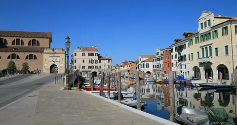 A view of the city of Chioggia Видео 105287461