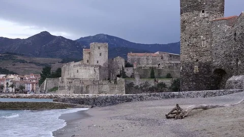 View of the city of Collioure Stock Footage 73928082