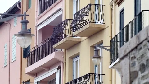 View of the city of Collioure Stock Footage 74174532