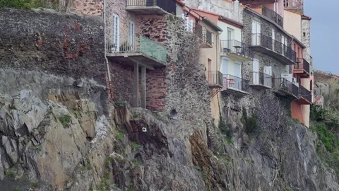 View of the city of Collioure Stock Footage 74174645
