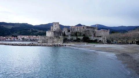 View of the city of Collioure Stock Footage 74174690