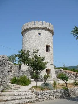 View of the city of Cres Stock Photos
