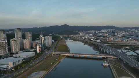 View of the city, drone shot 스톡 동영상 303551191
