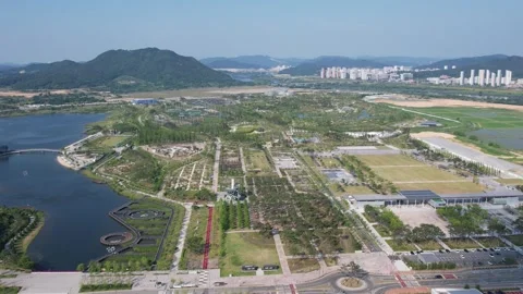 View from the city, drone shot Stock Footage 310079512