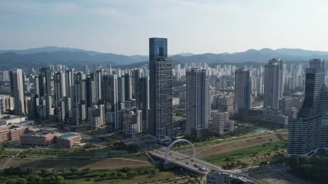 View from the city, drone shot Video stock 310079521